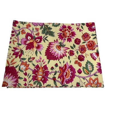 April Cornell Floral Cotton Table Runner Yellow Pink Orange Green 72x13 Boho
