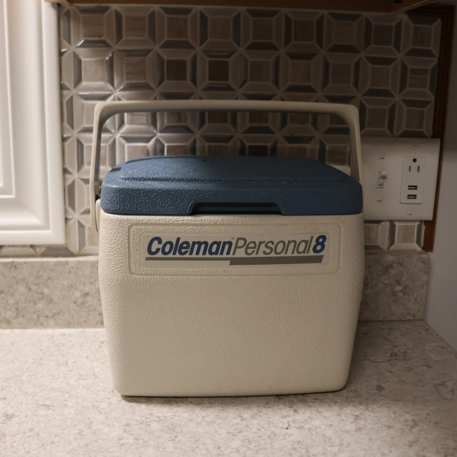 Coleman Personal 8 Cooler Ice Blue And White Camping Hunting Fishing Model 5272