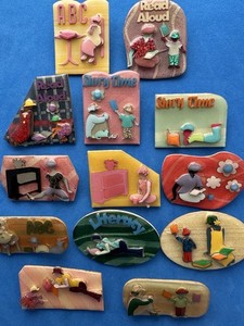 Vintage Jewelry Lot Lucinda Pin Not House Book Children’s Librarian Literacy 13p