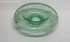 VTG Depression Ear Uranium Glass Rolled Edge Console Bowl