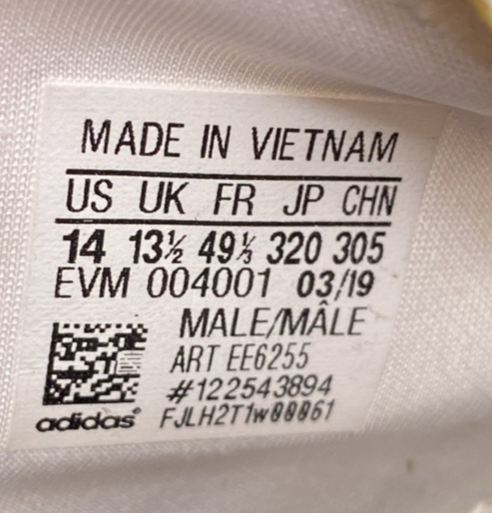 SAOLA Adidas Nite Jogger 'Cloud White' Sneakers Uomo Taglia 14 EE6255