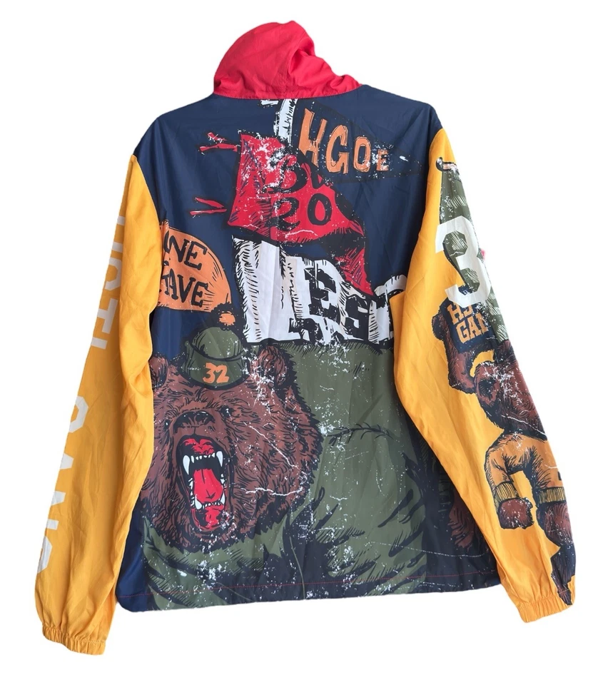 Chaqueta cortavientos Hustle Gang Industrial Block by Block ligera con cremallera completa L Foto 2 de 4