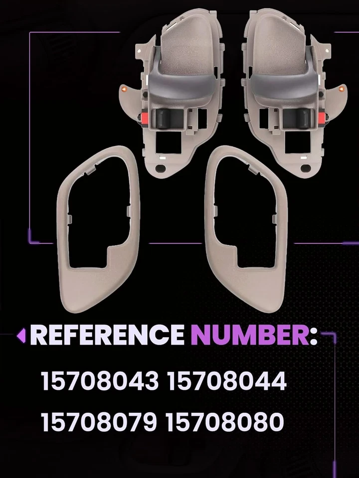 Interior Door Handle w/Bezel Kit with Chevy GMCC1500 C2500 C3500 K1500 K2500 - Изображение 3 из 4