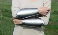 Medieval Pair of Arm bracers Guard Knight Larp Steel Arm Protection