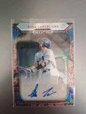 Shea Langeliers 2019 Panini Prizm Draft Picks USA Auto Snake Skin Prizm Rare