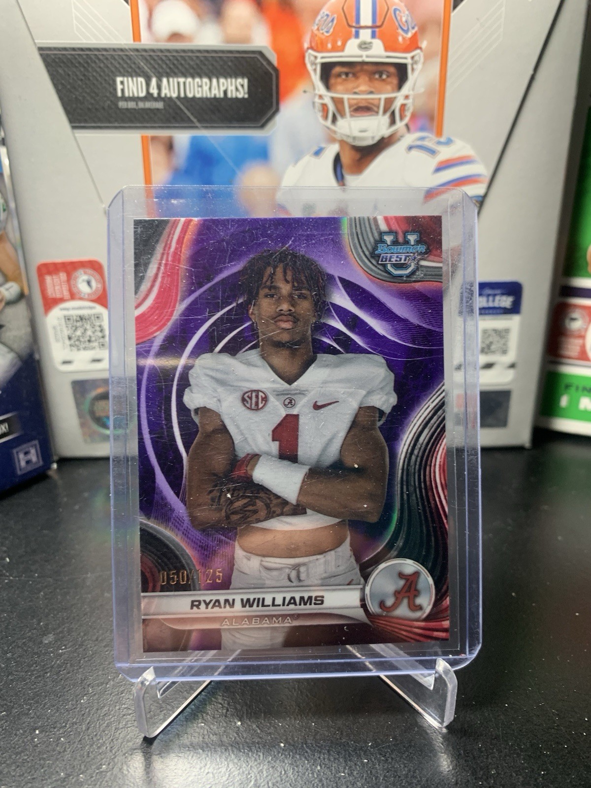 2024 Bowman Best U University Ryan Williams Purple Refractor /125 Alabama