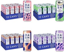 Dash Water Sparkling 48 Pack Lime Raspberry Peach Blackcurrant Zero Sugar 330ml