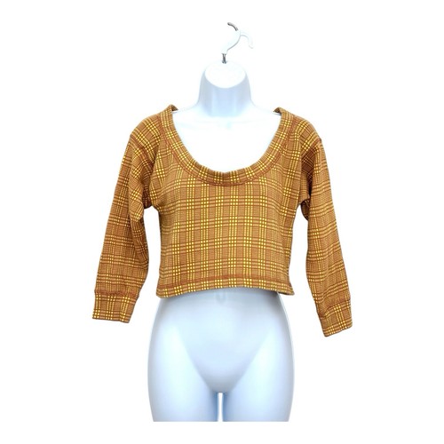 Marni, Maglione Vintage Marni Archival Jaquard Maglia Plaid Top Y2K IT 40 US S Giallo