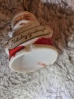 Santa Bell “Merry Christmas”  Vintage Porcelain Hanging Ornament 2" Japan Made — photo 6