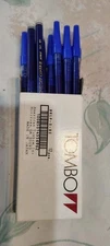 Pack of 12 Tombow Rollerball Refills, Blue 0.5mm Fine Point, 55696 O5P