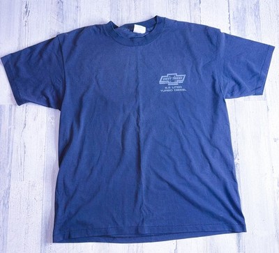 Vintage 1990 Chevy Trucks Turbo Power 6.5 Diesel Single Stitch Mens XL Black