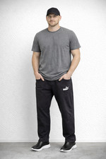 Puma Youth Black Sweatpants Joggers Fleece Li...