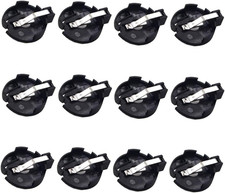 Pack of 12 CR2032 2025 2015 Battery Holder, Coin Cell Button Socket Holder C...