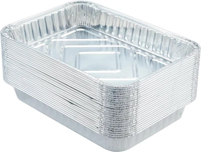 BRANDED 20 Pack Small Drip Pans Weber Aluminum X Pan Grill Of Genesis Spirit Q Bbq 8.5x6