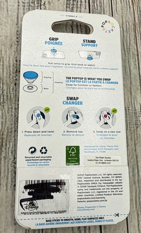 PopSockets Disney Tidepool Lilo & Stitch Wave PopSocket Pop Socket Popsocket - Image 3 of 3