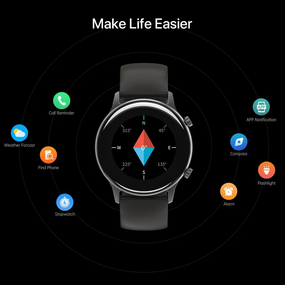 Urun GPS Blood Oxygen Smartwatch Sport Uomo Donna Orologio intelligente - Bild 3 von 4