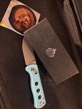 QSP Knives Canary Glyde Lock Folding Knife 2.84" 14C28N Stonewashed Tiffany Blue