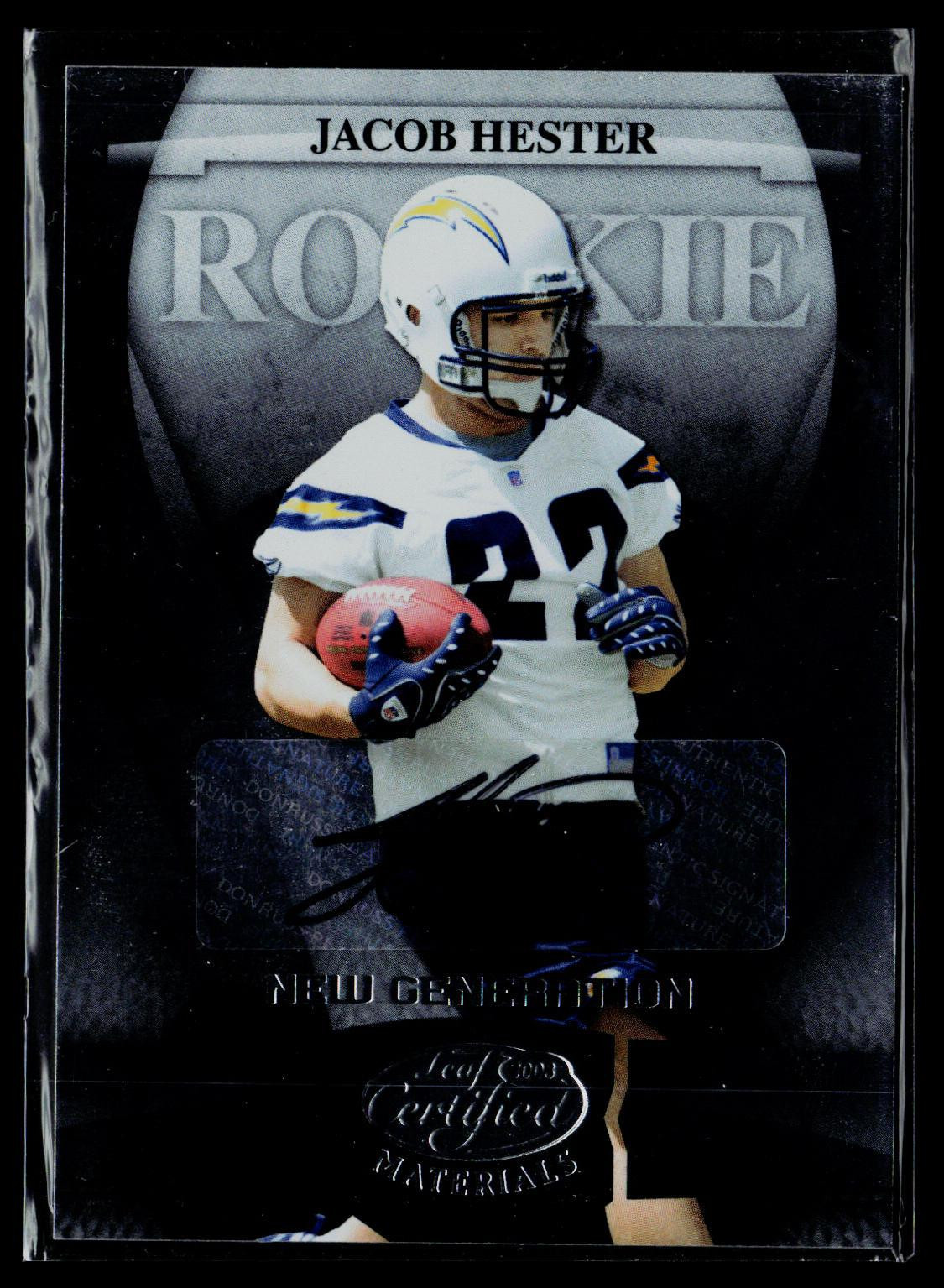 Jacob Hester Leaf Certified Materials #167 Autograph