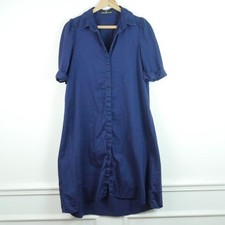 Tuckernuck Pomander Place Navy Blue Kayla Midi Dress Small Quiet Luxury Capsule
