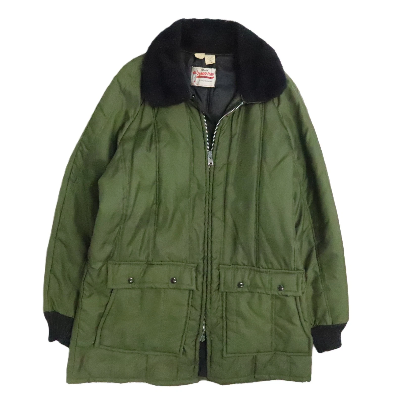 Vintage Walls Blizzard Pruf Coat Jacket Size XL Green Insulated