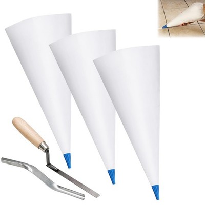 Biaungdo 3 Pack Tile Grout Masonry Mortar Bag Brick Jointer Tuck Pointers Heavy