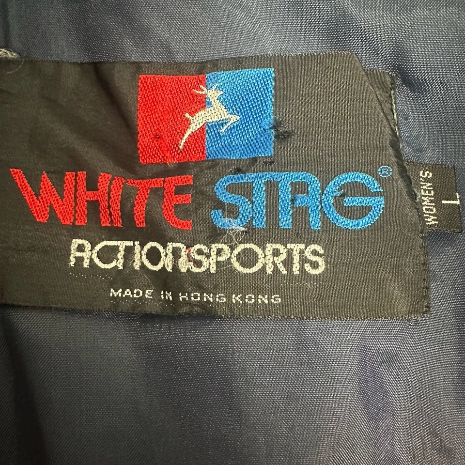 Chaqueta de Esquí de Invierno Ciervo Blanco Retro Talla L De Colección Años 70 80 Abrigo Puffer Colorido Foto 3 de 4