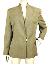 Vintage 70s Pendleton 100 Virgin Wool Collarless Single-Button Blazer Jacket