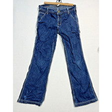 Tommy Hilfiger Carpenter Pants women's 9 Y2K Blue Pockets Denim Straight Leg