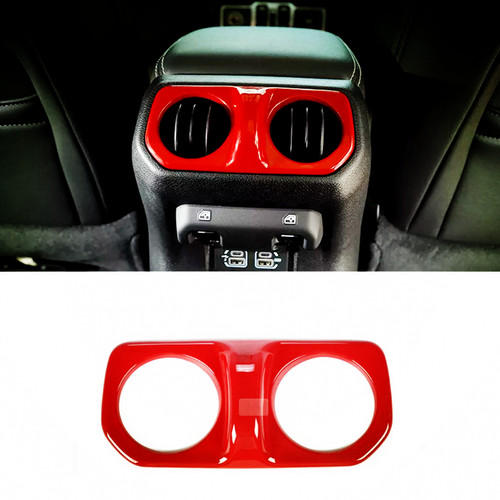 Bright red Car Rear Air Vent Outlet Cover Trim1pcs For Jeep Wrangler 2018-2026