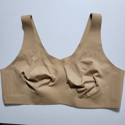 Honey Love Beige Wireless V-neck Soft Form Bra Style LWBR0102 Womens 2X 42 C/D