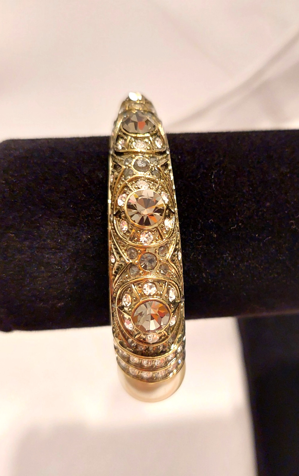 Heidi Daus hinged rhinestone bangle bracelet - image 3