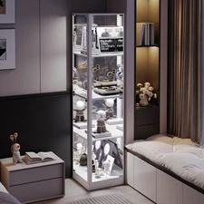 Display Cabinet with Glass Doors Corner Curio Cabinets Glass Display Case
