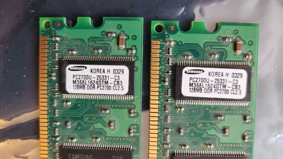 Samsung 256MB Kit (2x 128MB) PC2700 DDR333 Desktop RAM for Apple G5 Mac - Image 2 of 3