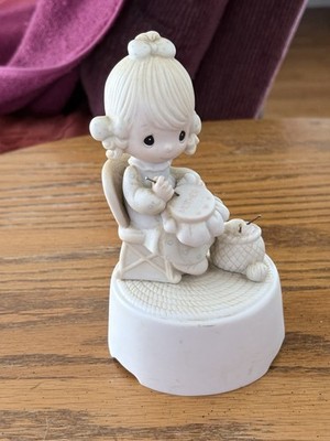 Precious Moments Figurine Mother Sew Dear & sing  You Light Up My Life 