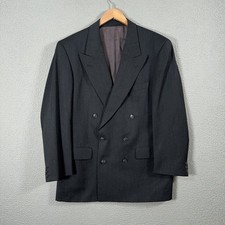 Vintage Yves Saint Laurent Blazer US 40/ EU 50 Wool Double Breasted Coat 80s