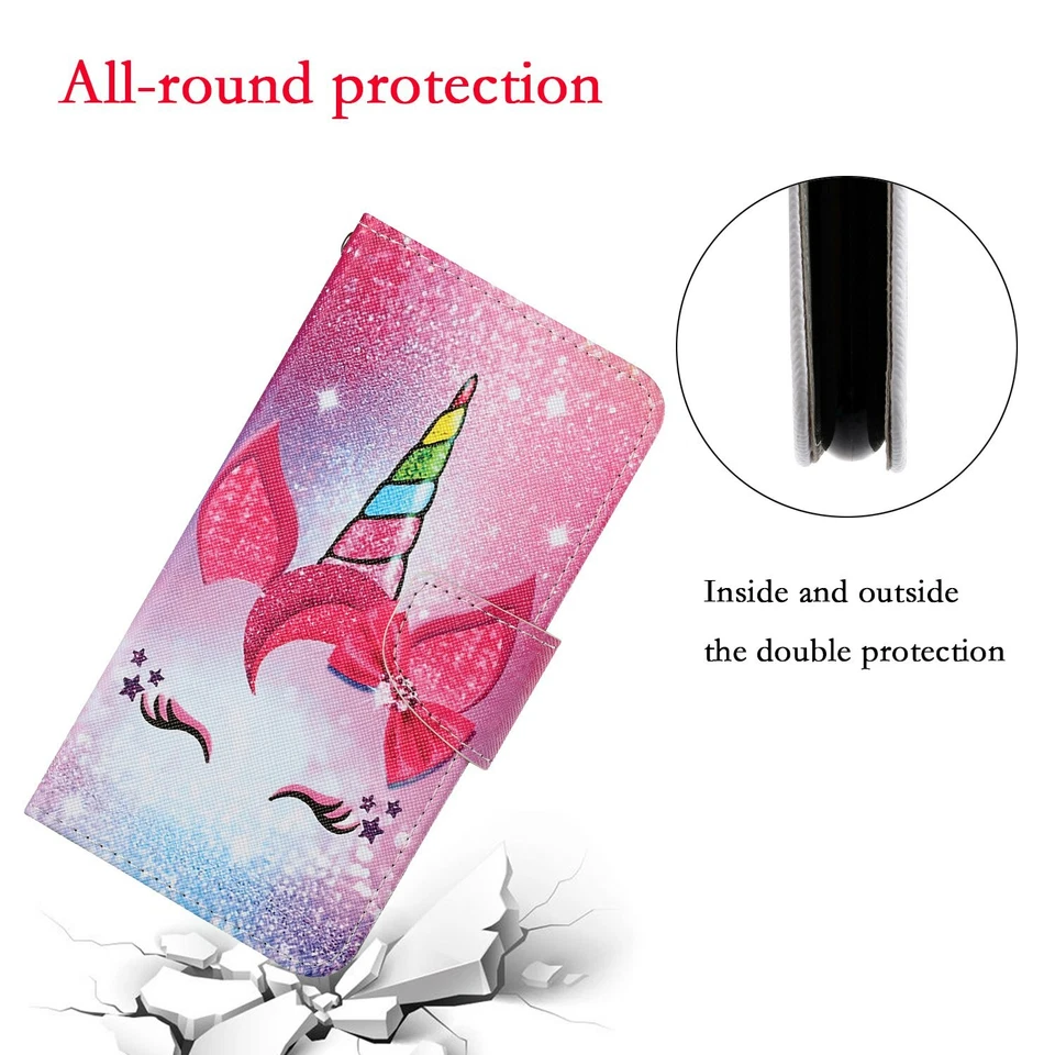 Unicorn Flip Card Wallet Phone Case For iPhone 11 12 13 Pro Max XR XS 6 7 8 SE - Image 2 of 4