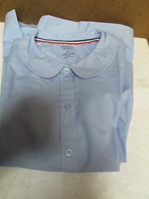 French Toast Girls Blue Modern Peter Pan School Blouse SZ 16 NEW $16