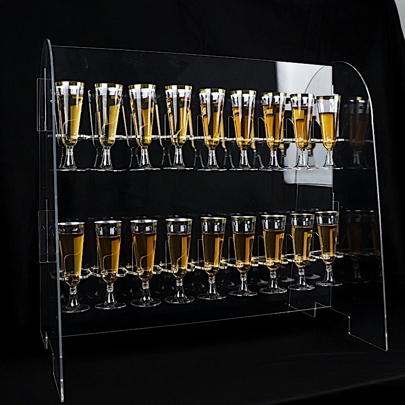 Champagne Acrylic Stemware Rack CLEAR 25