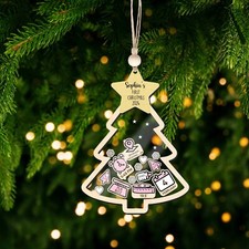 Baby's first Christmas decoration 2024, customized newborn gift,4D Shake Babies
