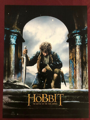 HOBBIT BILBO FREEMAN BATTLE FIVE ARMIES POSTER 12X16''NM  TOLKIEN 