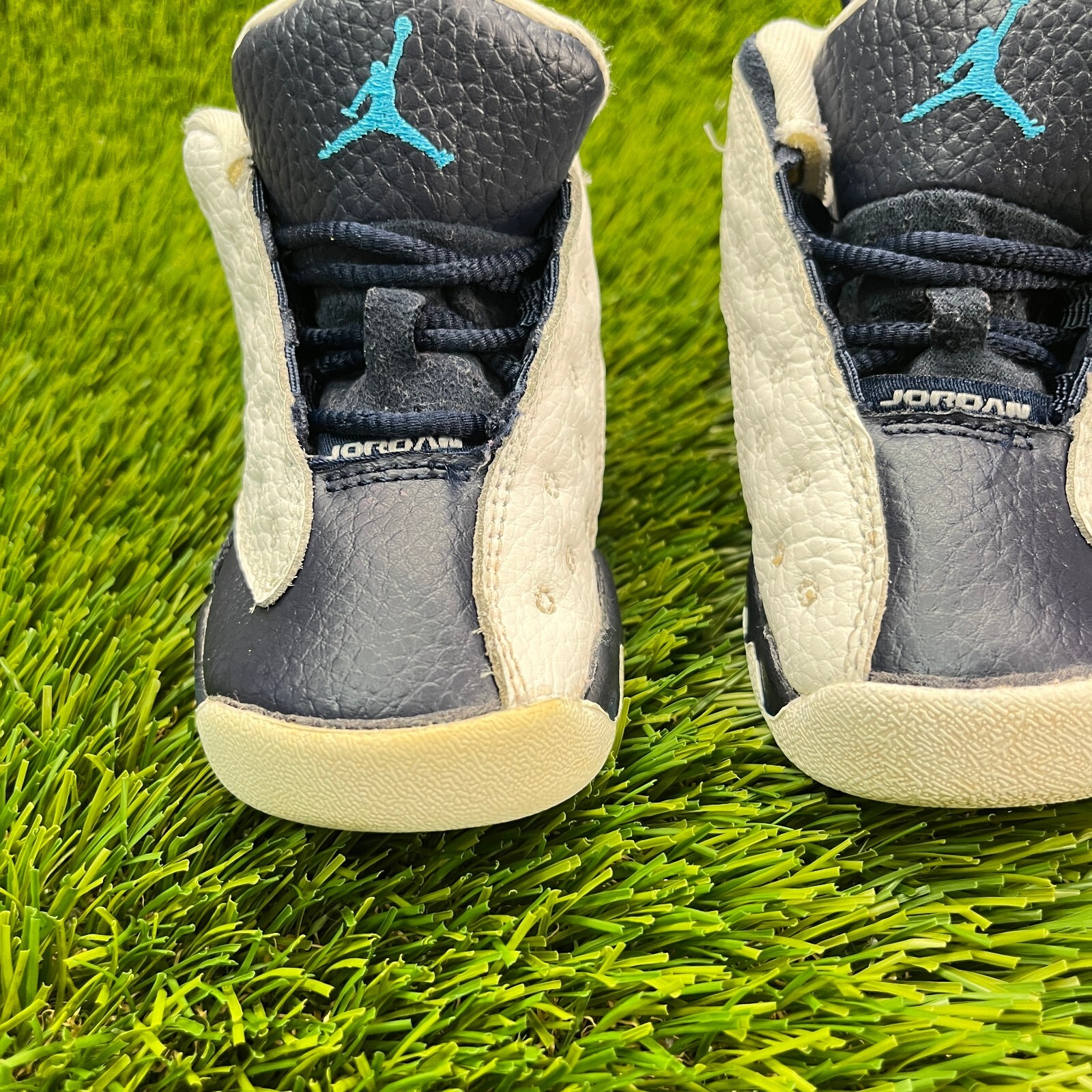 Nike Air Jordan 13 Retro Toddler Size 5C Blue White Athletic Shoes Sneakers thumbnail 6