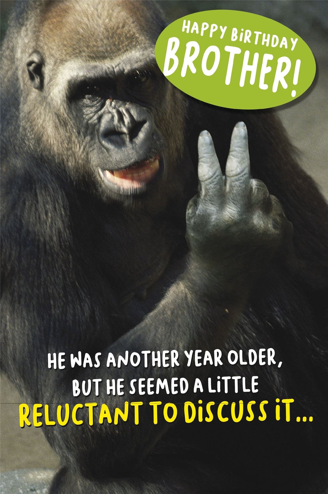 Brother card ,Virtual Safari, Reluctant, Happy Birthday card