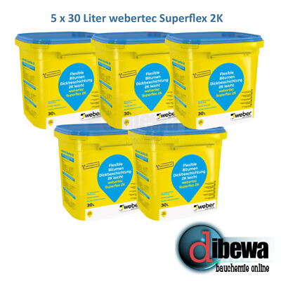 webertec Superflex 2K (920) Dickbeschichtung Deitermann Abdichtung 5x30 Liter