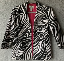 Russell Kemp Black And White Pattern Woman's Jacket Size 6