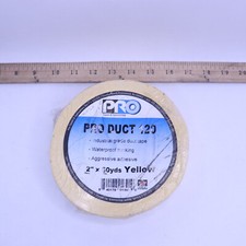Pro Tapes Duct Tape PE-Coated Cloth Yellow 2" x 60 Yards
