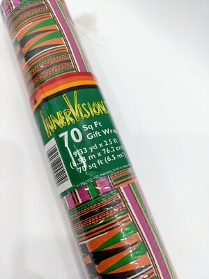 Vintage Cleo Wrapping Paper Art Deco Multi Color Gift Wrap 1996 ...
