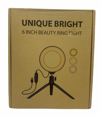 6'' Selfie Desktop LED Ring Light With Tripod stand  Camera Lighting Beauty USB