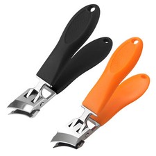 Wide Jaw Opening Anti-Splash Slanted Nail Clipper, Acssart Curved Nail Clipper
