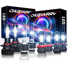 For Acura ZDX 2010-2013 -Front LED HID Headlights DRL fog Light Bulbs Kit Oty 8