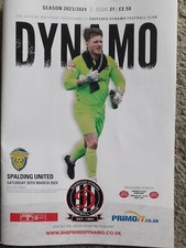 Shepshed Dynamo V Spalding United Football Programme Northern Premier League...